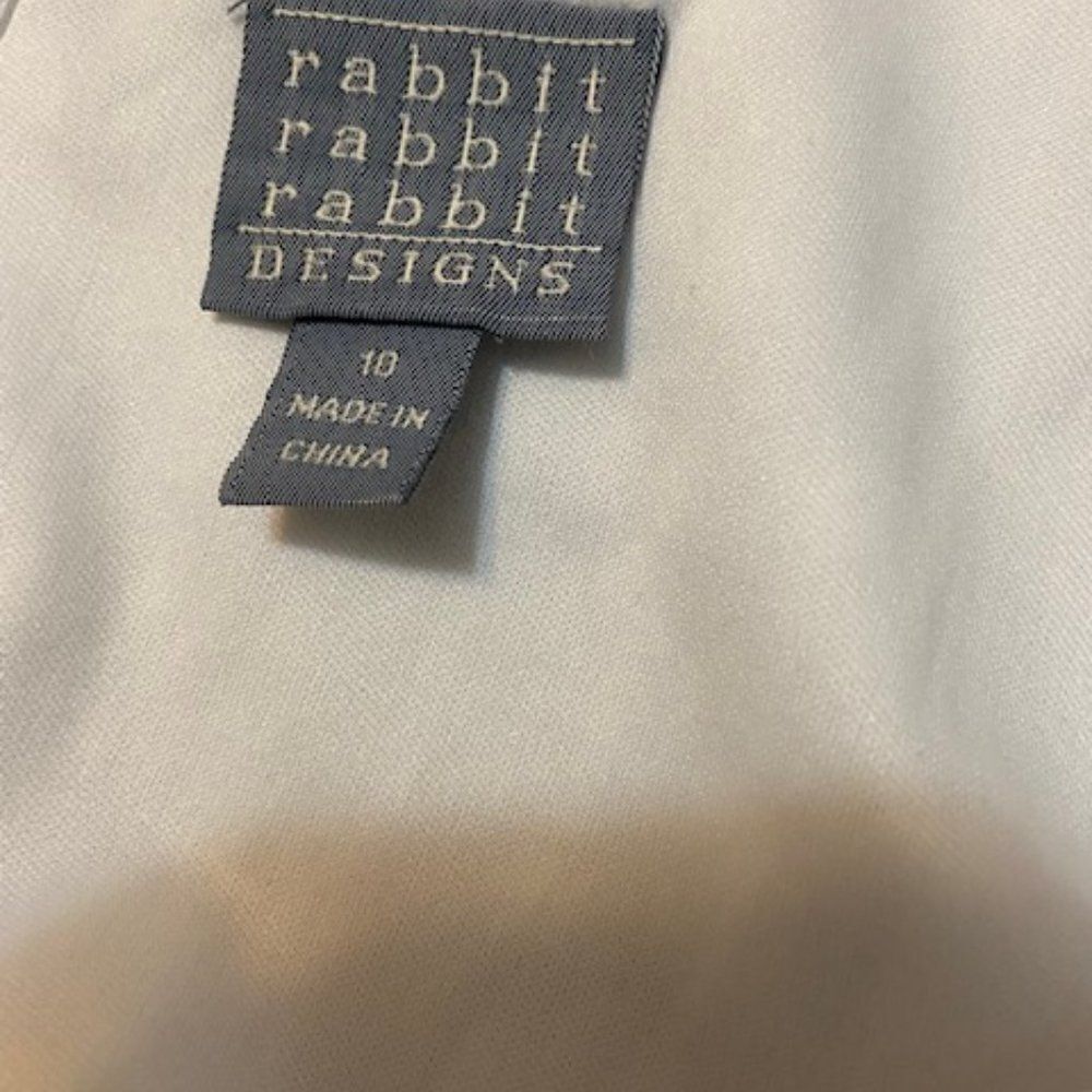 Rabbit Rabbit Rabbit Design White Eyelet dress, size 10 - Picture 5 of 5